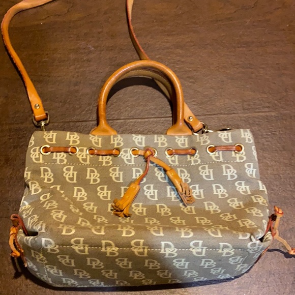 Dooney & Bourke Handbags - Dooney and Bourke canvas and leather trimmed bag. EUC. Used maybe 3 times.